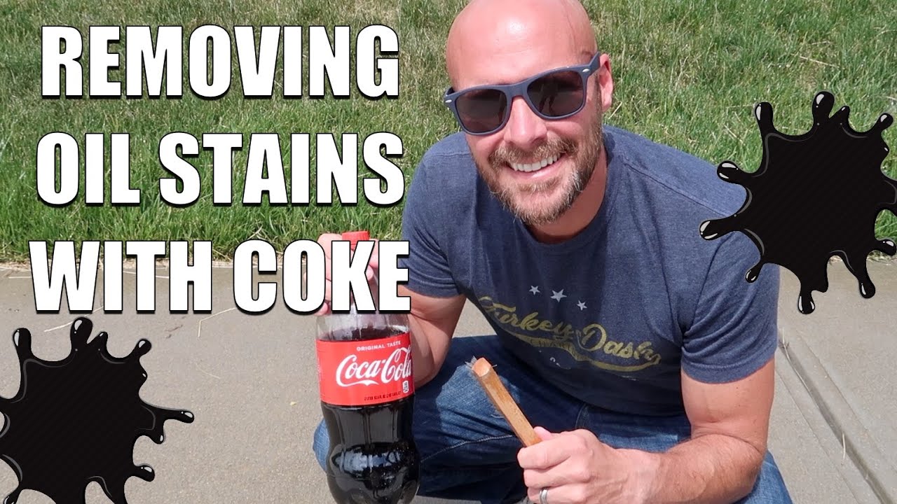 Removing Oil Stains from Concrete with Coca Cola